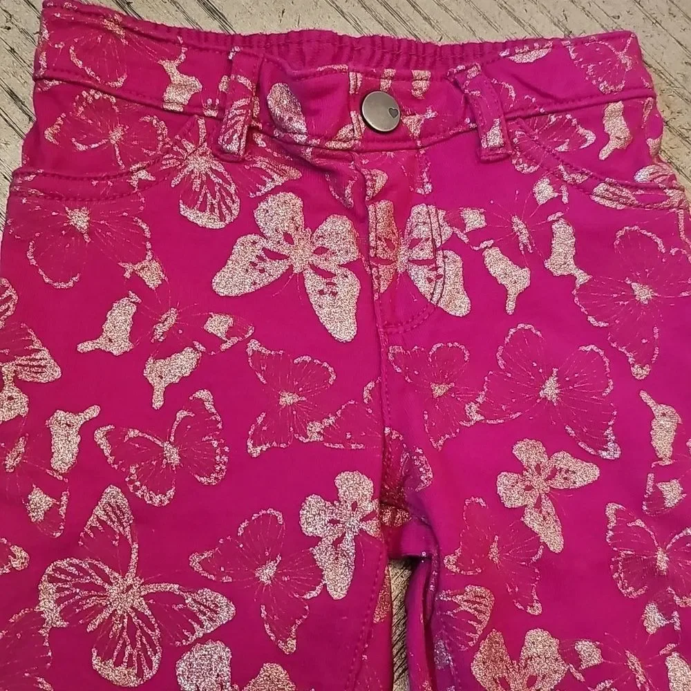 The Children's Place 3T Fuchsia Butterfly Leggings